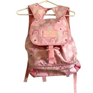 Pink Daisy and Rainbow Kids Backpack